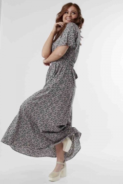 Dolman Sleeve V Neck Dress